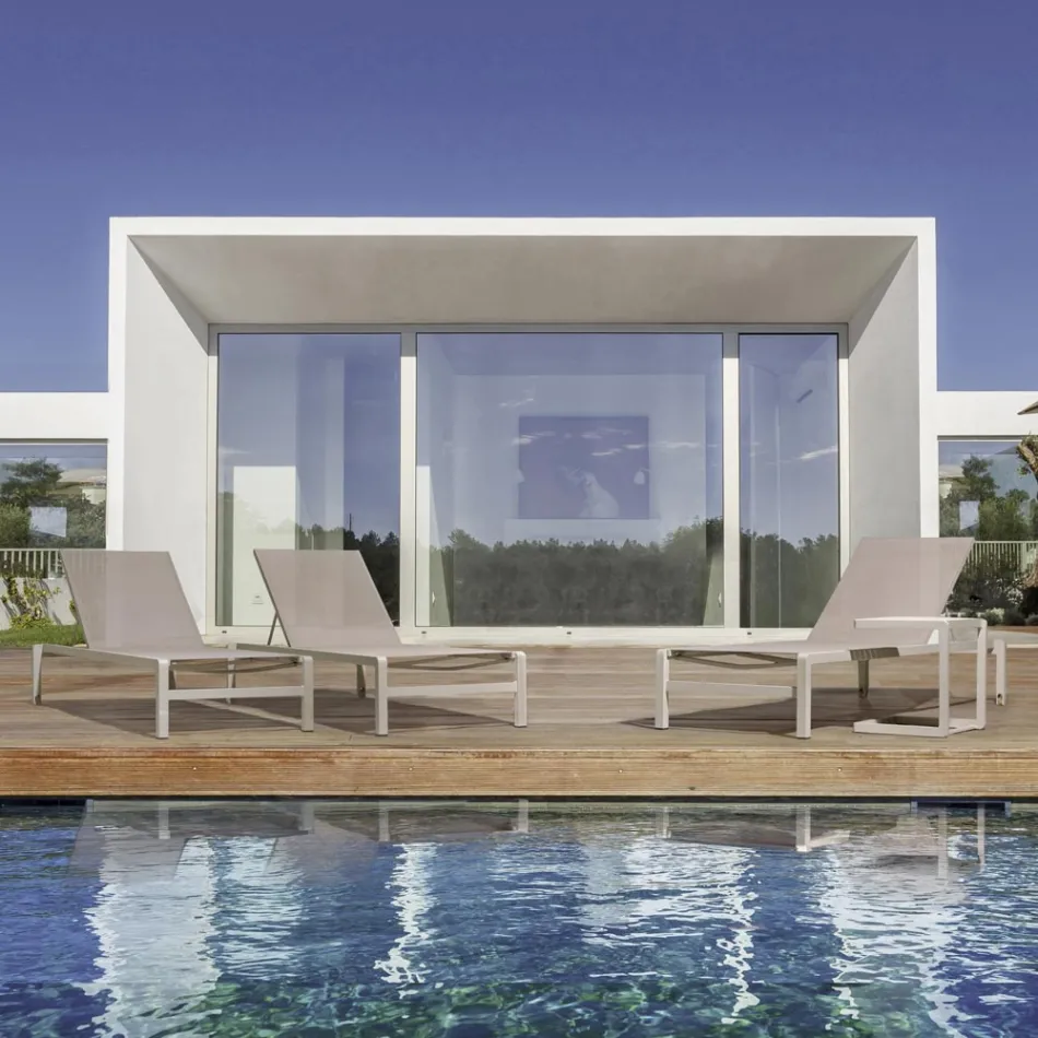 Table basse de jardin en aluminium peint, Homemotion, 2 pièces - Rodric Viadurini