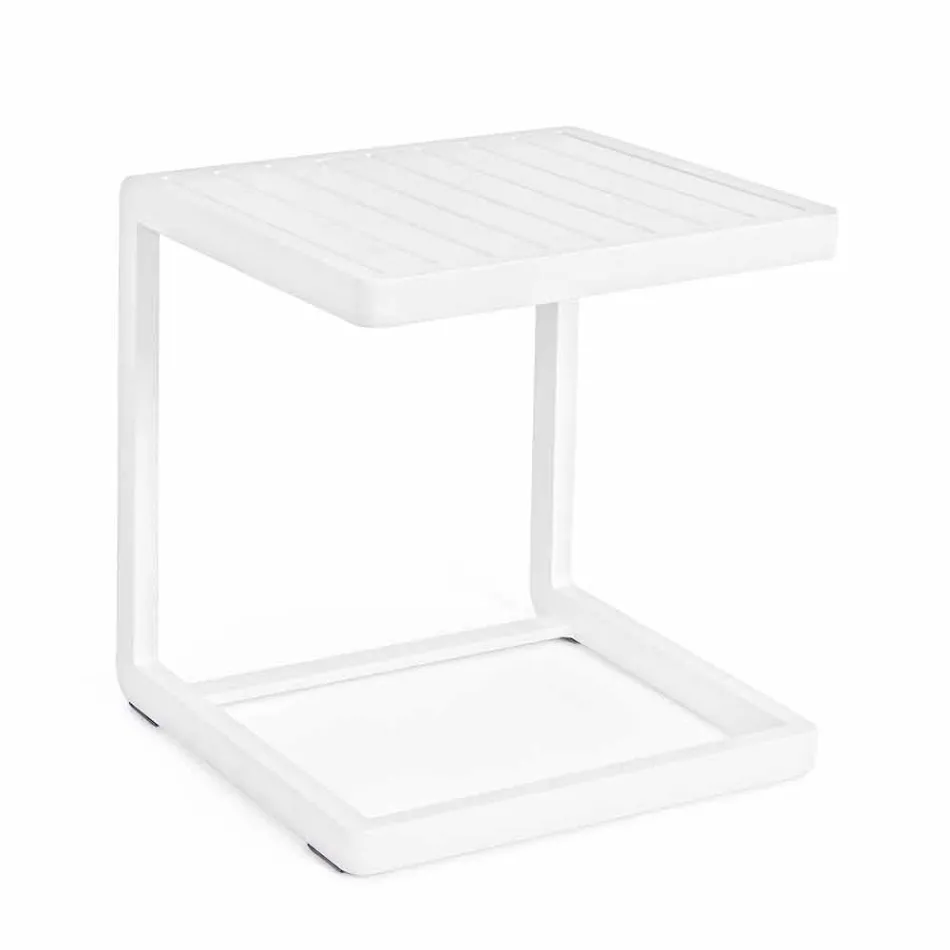 Table basse de jardin Homemotion en aluminium peint, 2 pièces - Rodric Viadurini