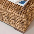 Table basse de jardin en fibre d'abaca naturelle - Lagertha Viadurini