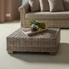 Table basse de jardin en fibre naturelle par Kubù - Isildur Viadurini