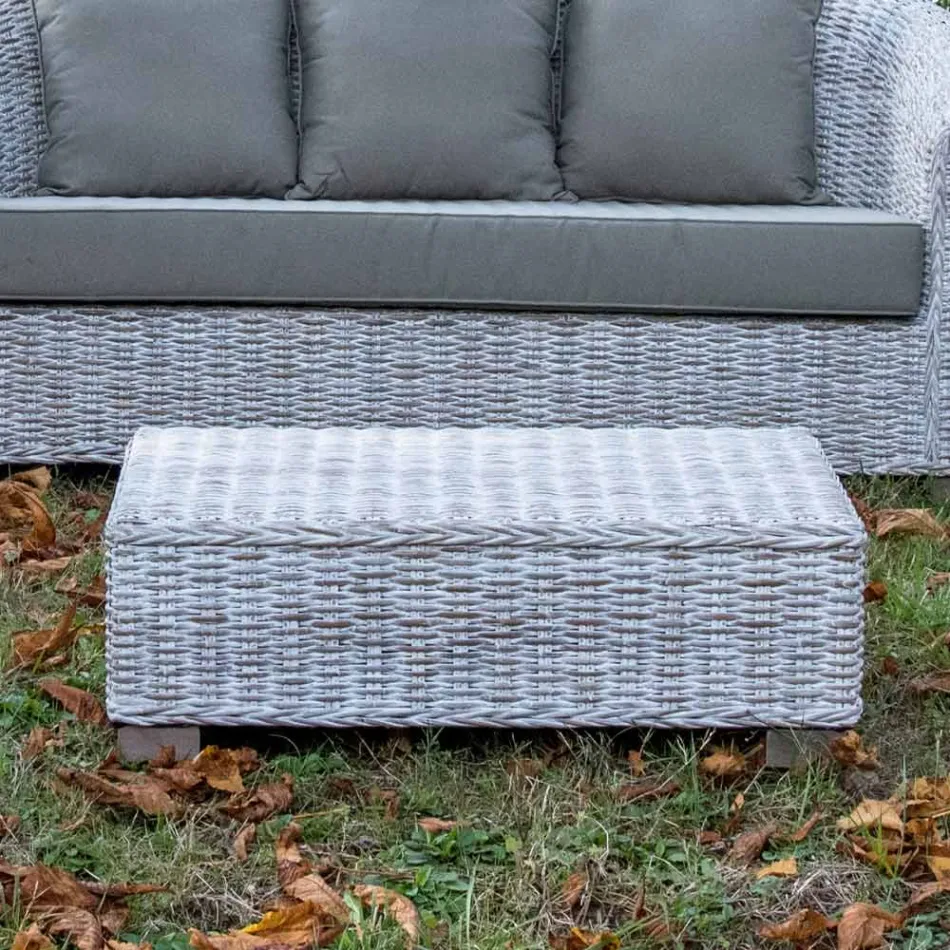 Table basse de jardin en fibre naturelle par Kubù - Isildur Viadurini