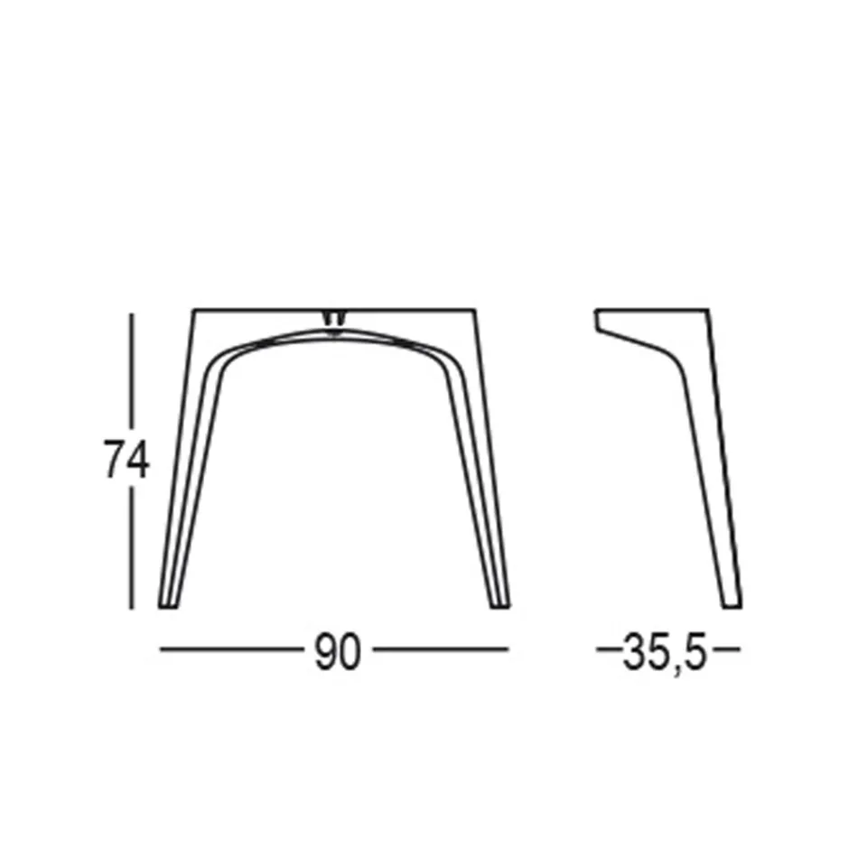 Table basse de jardin en HPL et polyéthylène Made in Italy - Rizia Viadurini