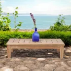 Table basse de jardin en bois de teck naturel - Artes Viadurini