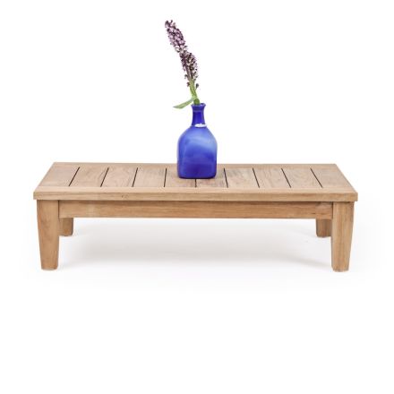 Table basse de jardin en bois de teck naturel - Artes Viadurini