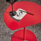 Table basse de jardin en métal coloré de conception moderne en 3 tailles - Cettina Viadurini