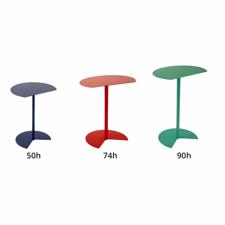 Table basse de jardin en métal coloré de conception moderne en 3 tailles - Cettina Viadurini