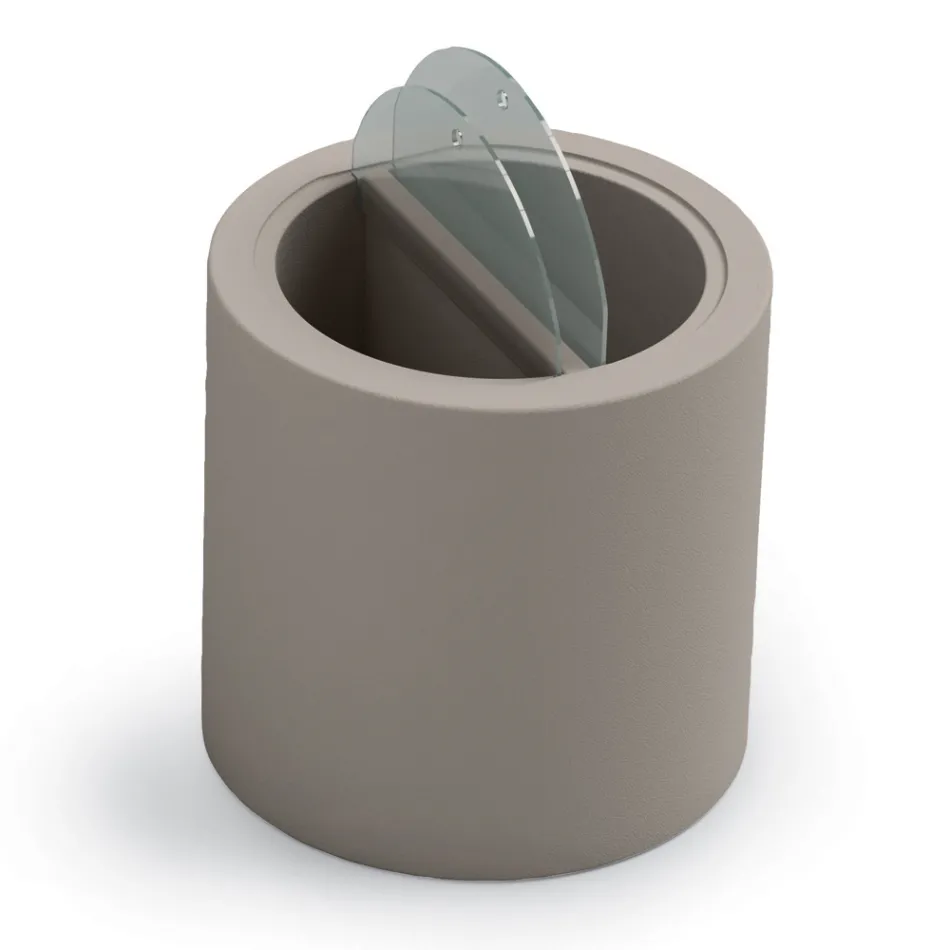 Table basse de jardin en polyéthylène avec conteneur Made in Italy - Stracco Viadurini