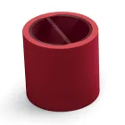 Table basse de jardin en polyéthylène avec conteneur Made in Italy - Stracco Viadurini