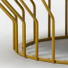 Table basse de jardin en vitrocéramique et métal Made in Italy - Guerrino Viadurini