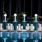 Table basse de jardin lumineuse avec base en polyéthylène Made in Italy - Tigota Viadurini