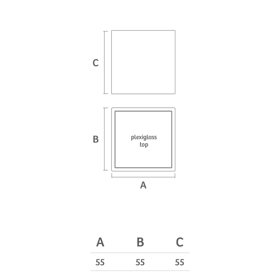 Table basse de jardin lumineuse en polyéthylène blanc Made in Italy - Derti Viadurini