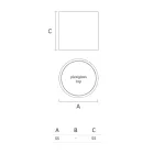 Table basse de jardin lumineuse en polyéthylène blanc Made in Italy - Derti Viadurini