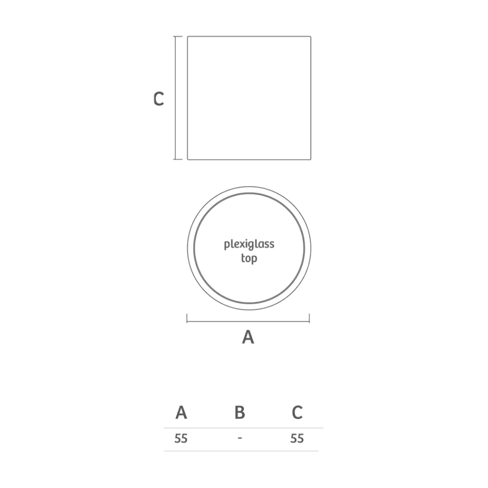 Table basse de jardin lumineuse en polyéthylène blanc Made in Italy - Derti Viadurini