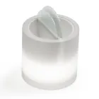 Table basse de jardin lumineuse en polyéthylène blanc Made in Italy - Trek Viadurini