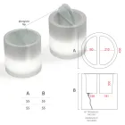 Table basse de jardin lumineuse en polyéthylène blanc Made in Italy - Trek Viadurini