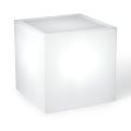 Derti - Table de jardin lumineuse en polyéthylène nacré, fabriquée en Italie