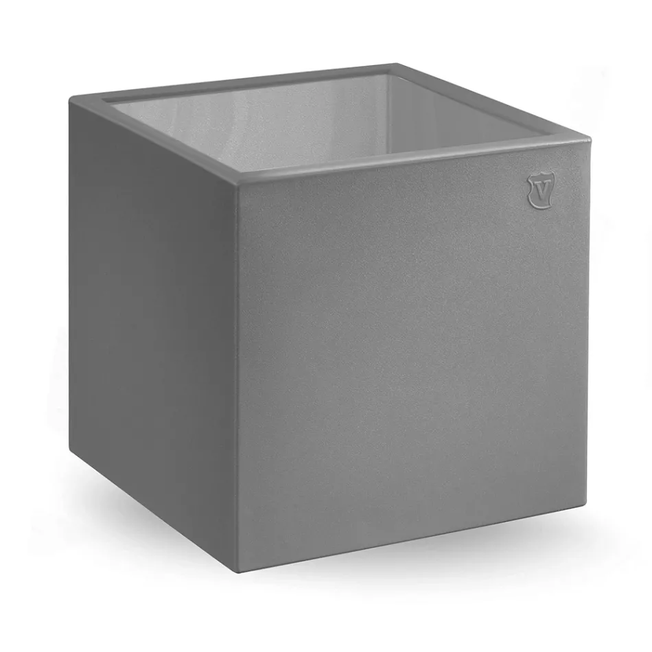 Table basse de jardin carrée en polyéthylène coloré fabriquée en Italie - Noemi Viadurini