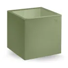 Table basse de jardin carrée en polyéthylène coloré fabriquée en Italie - Noemi Viadurini