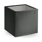 Table basse de jardin carrée en polyéthylène coloré Made in Italy - Noemi Viadurini