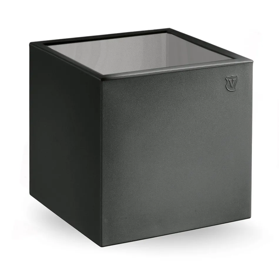 Table basse de jardin carrée en polyéthylène coloré Made in Italy - Noemi Viadurini