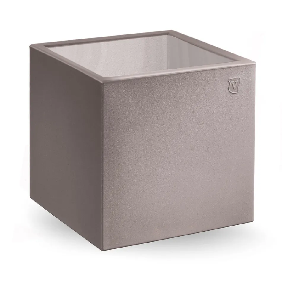 Table basse de jardin carrée en polyéthylène coloré Made in Italy - Noemi Viadurini