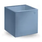 Table basse de jardin carrée en polyéthylène coloré Made in Italy - Noemi Viadurini