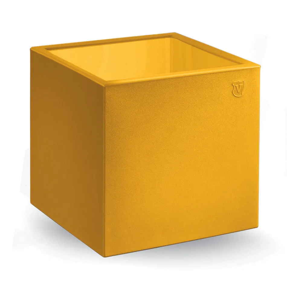 Table basse de jardin carrée en polyéthylène coloré Made in Italy - Noemi Viadurini