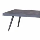 Table basse de jardin rectangulaire en aluminium peint anthracite - Rasti Viadurini