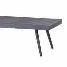 Table basse de jardin rectangulaire en aluminium peint anthracite - Rasti Viadurini
