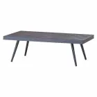 Table basse de jardin rectangulaire en aluminium peint anthracite - Rasti Viadurini