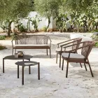 Table basse de jardin ronde en aluminium peint - Bahia by Varaschin Viadurini