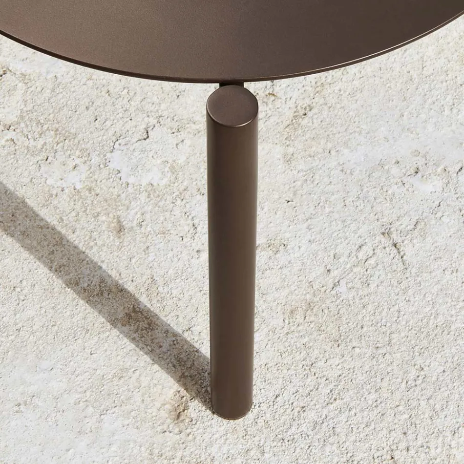 Table basse de jardin ronde en aluminium peint - Bahia by Varaschin Viadurini