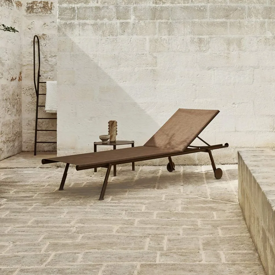 Table basse de jardin ronde en aluminium peint - Bahia by Varaschin Viadurini