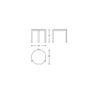 Table basse de jardin ronde en aluminium peint - Bahia by Varaschin Viadurini