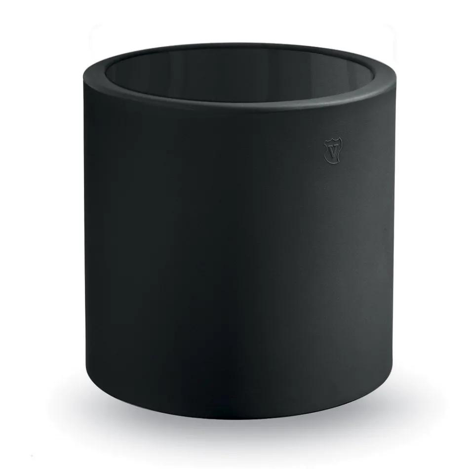 Table basse de jardin ronde en polyéthylène coloré Made in Italy - Noemi Viadurini