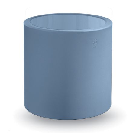 Table basse de jardin ronde en polyéthylène coloré Made in Italy - Noemi Viadurini