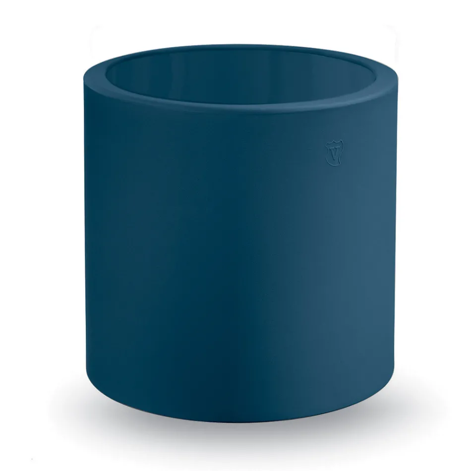 Table basse de jardin ronde en polyéthylène coloré Made in Italy - Noemi Viadurini