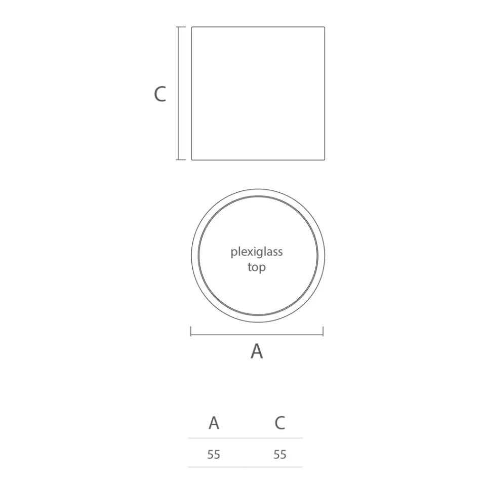 Table basse de jardin ronde en polyéthylène coloré Made in Italy - Noemi Viadurini