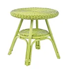 Table basse de jardin ronde en rotin design, diamètre 52 cm - Favolizia Viadurini
