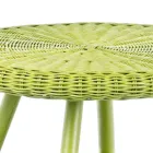 Table basse de jardin ronde en rotin design, diamètre 52 cm - Favolizia Viadurini