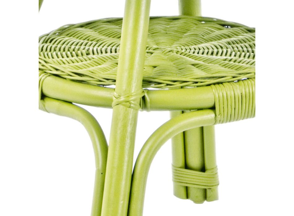 Table basse de jardin ronde en rotin design, diamètre 52 cm - Favolizia Viadurini