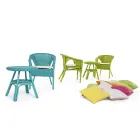 Table basse de jardin ronde en rotin design, diamètre 52 cm - Favolizia Viadurini