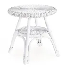 Table basse de jardin ronde en rotin design, diamètre 52 cm - Favolizia Viadurini