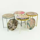 Table basse intérieure ou extérieure avec structure métallique fabriquée en Italie - Carim Viadurini