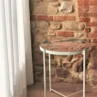 Table basse intérieure ou extérieure avec structure métallique fabriquée en Italie - Carim Viadurini