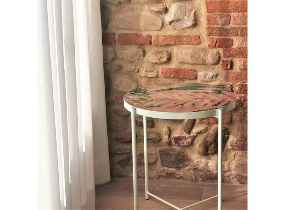 Table basse intérieure ou extérieure avec structure métallique fabriquée en Italie - Carim Viadurini