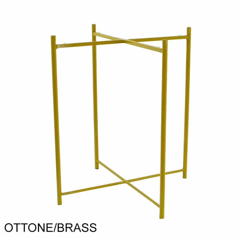 Table basse intérieure ou extérieure avec structure métallique fabriquée en Italie - Carim Viadurini
