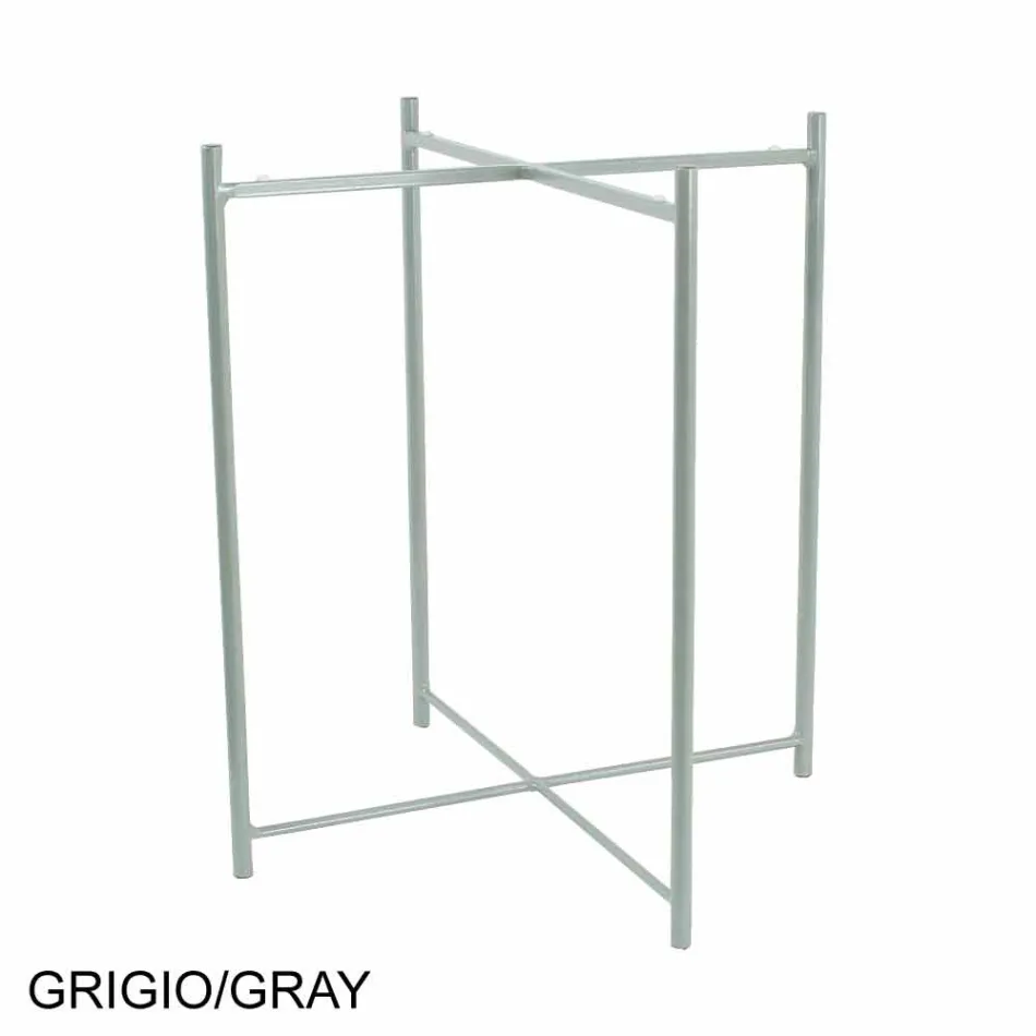 Table basse intérieure ou extérieure avec structure métallique fabriquée en Italie - Carim Viadurini