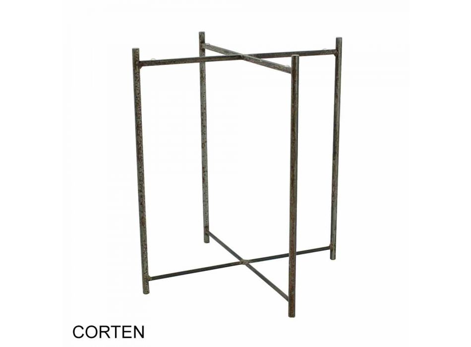 Table basse intérieure ou extérieure avec structure métallique fabriquée en Italie - Carim Viadurini