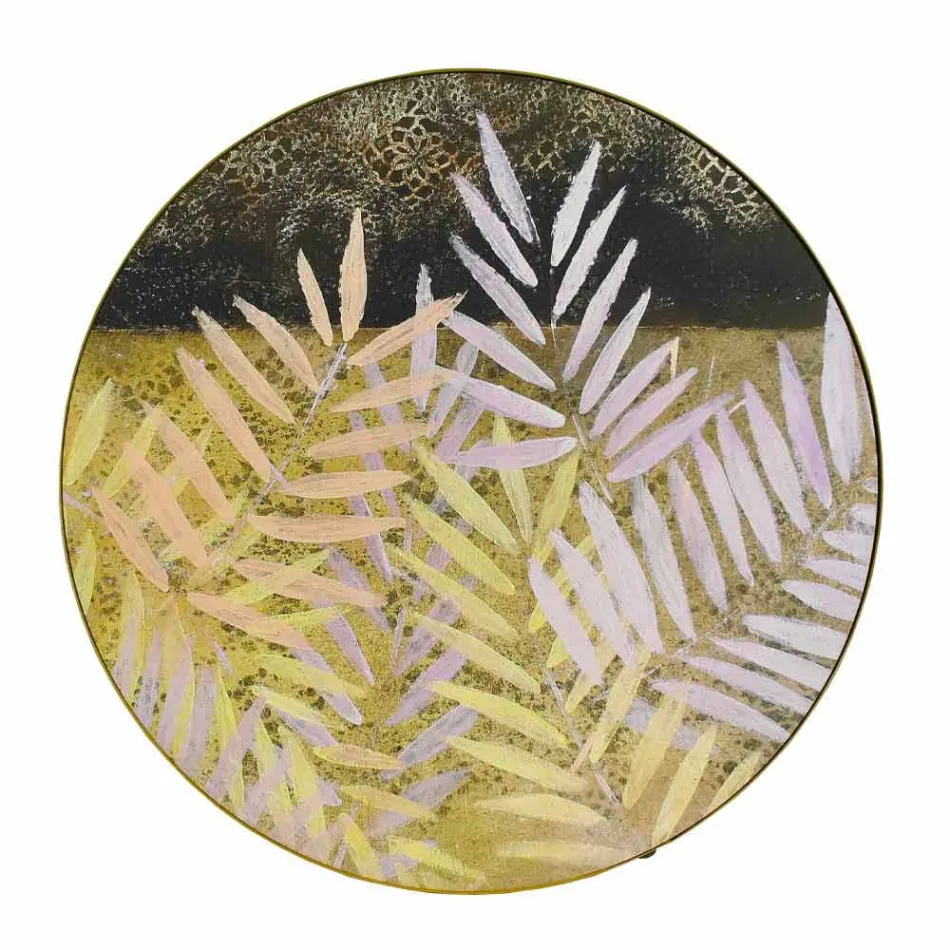 Table basse intérieure ou extérieure avec structure métallique fabriquée en Italie - Carim Viadurini